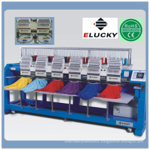 6 heads computer flat embroidery machine,multi needle sewing machine